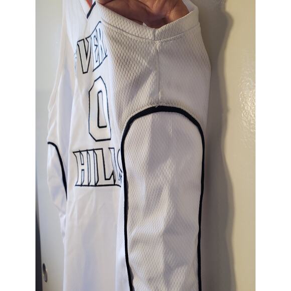 Beverly Hills Basketball Jersey Stitched O White Mens Size M Unilete Dbl Side - Picture 4 of 8